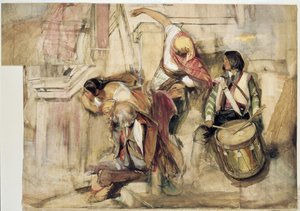 Étude pour la proclamation de Don Carlos - John Frederick Lewis